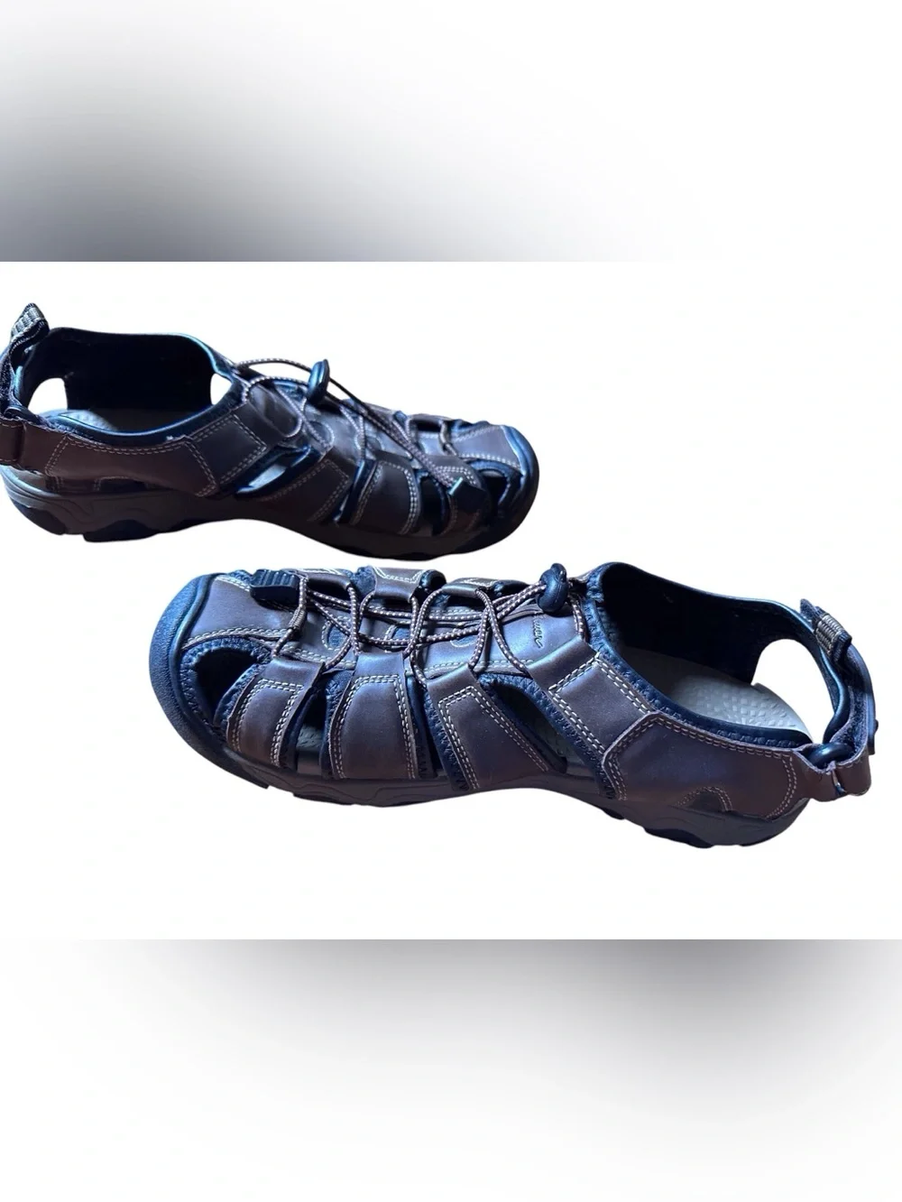 Eddie Bauer Men’s Closed-Toe Sport Sandals in Dark Brown/Black